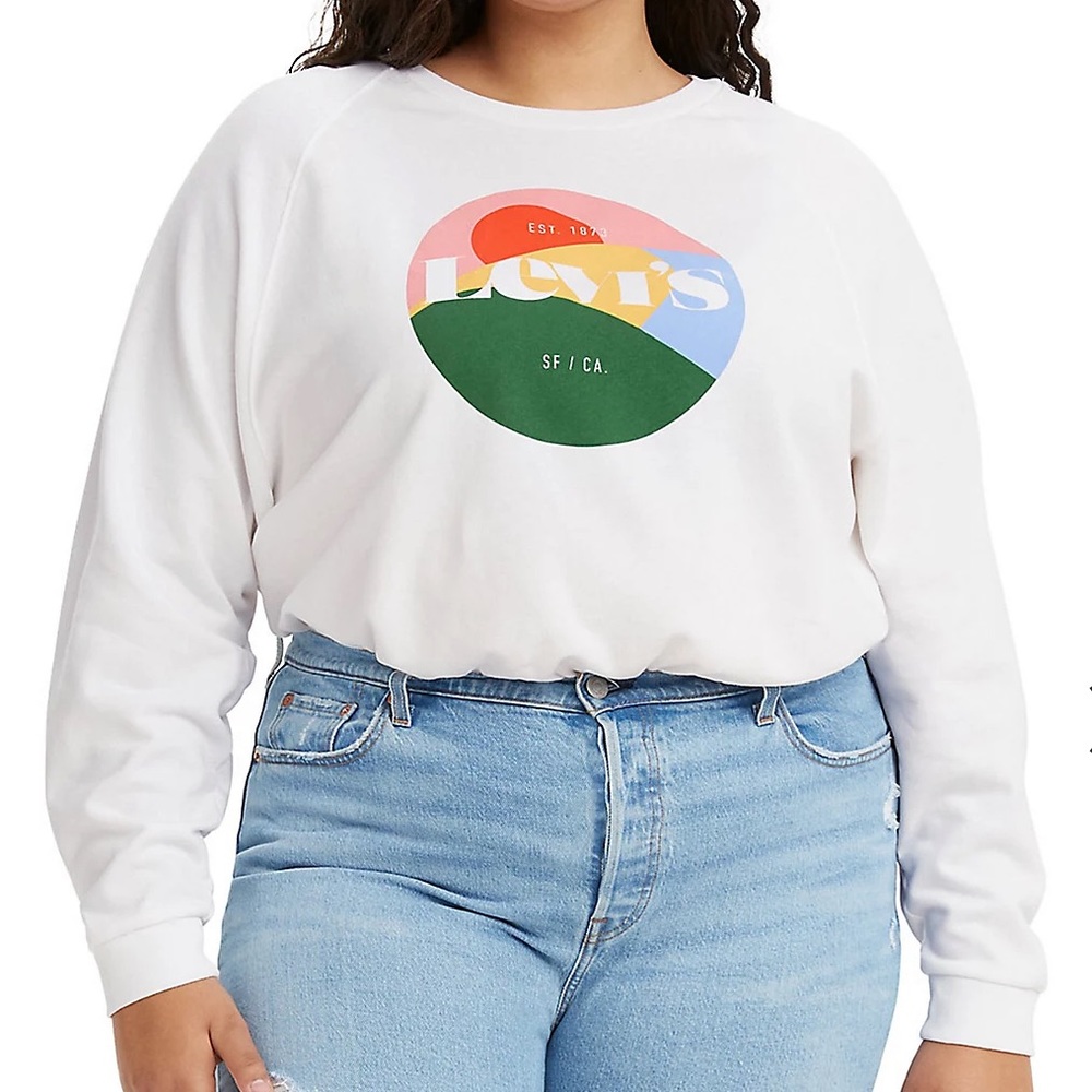 NWT Levi's Plus Womens Crew Neck Long Sleeve Sweatshirt